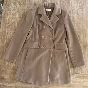 Barneys New York Women’s Camel Wool Pea Coat